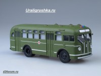 Коллекционная масштабная модель 1:43 Автобус ЗиС-155 санитарный (Автоистория)